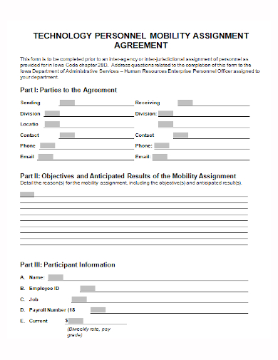 technology mobility assignment agreement