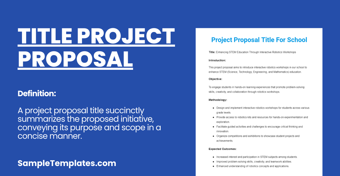 title project proposal