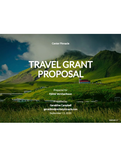travel grant proposal