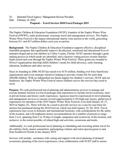 travel management proposal example