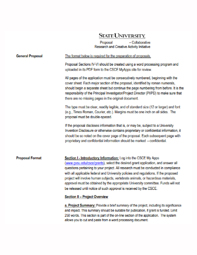 university collaboration research proposal