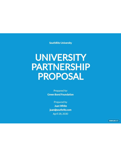 university partnership proposal