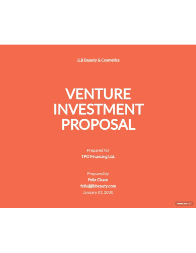 venture investment proposal