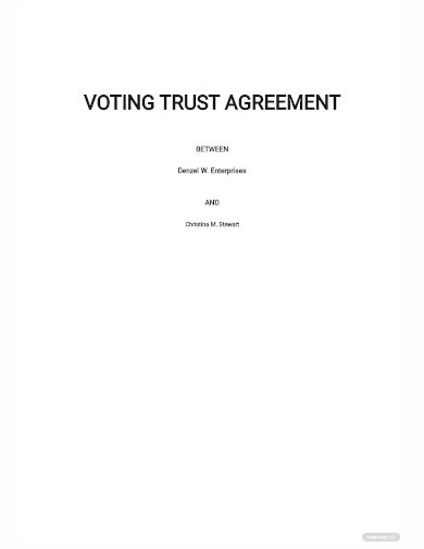 voting trust agreement template