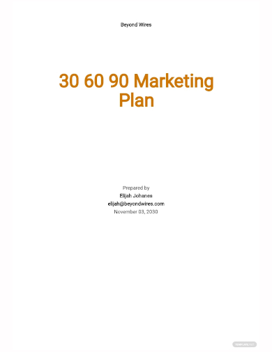 30 60 90 day marketing plan template