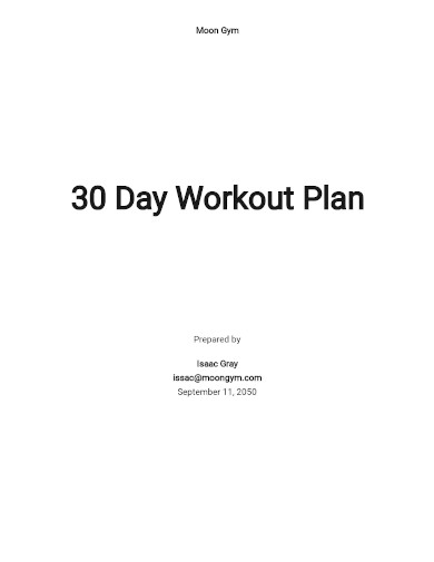 30 day workout plan