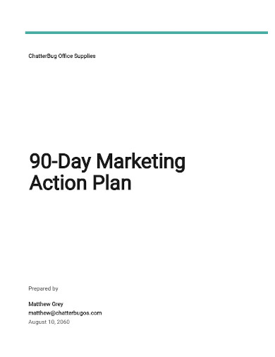 90 day marketing action plan