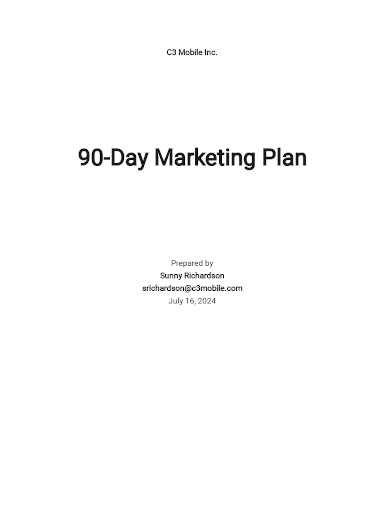 90 day marketing plan