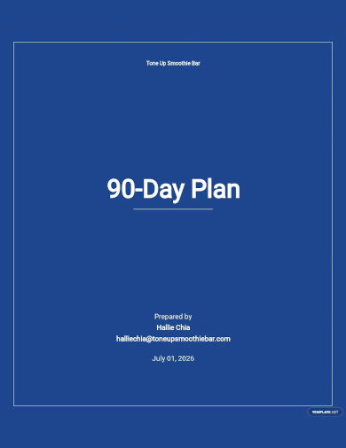 90 day plan template