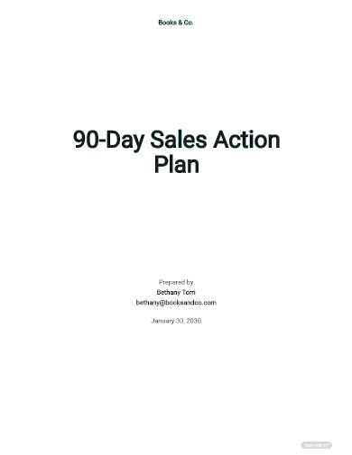 90 day sales action plan template