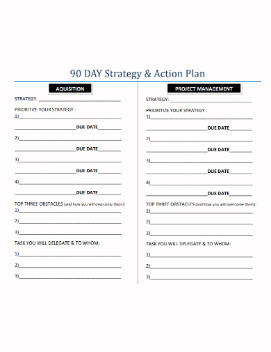 90 day strategy action plan