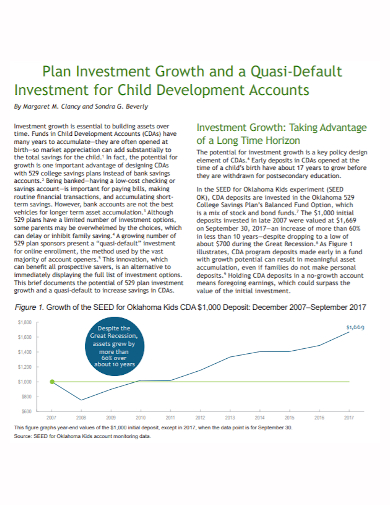 account investment development growth plan