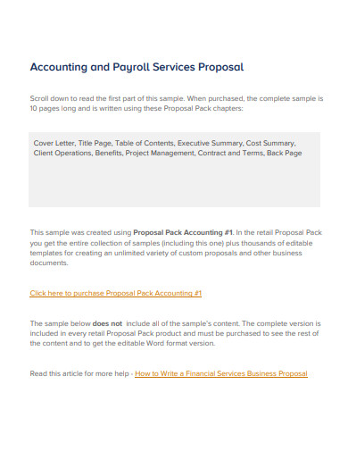 accounting business services proposal