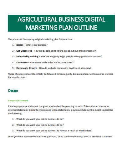 agricultural business digital marketing plan