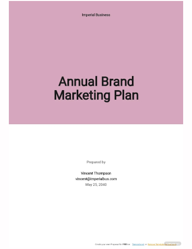 annual brand marketing plan template