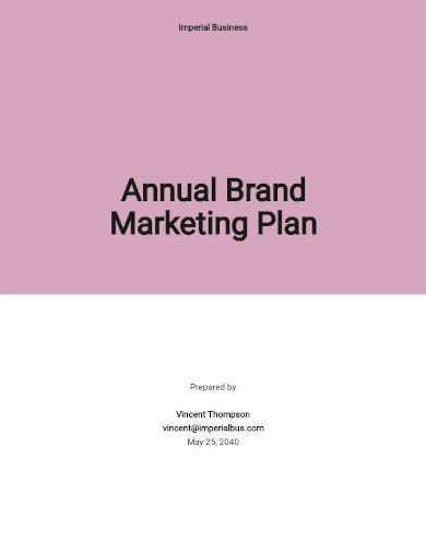annual brand marketing plan