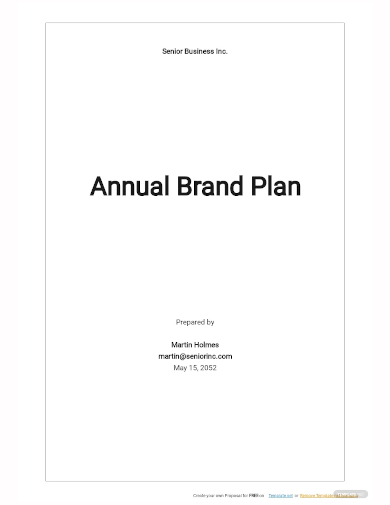annual brand plan template