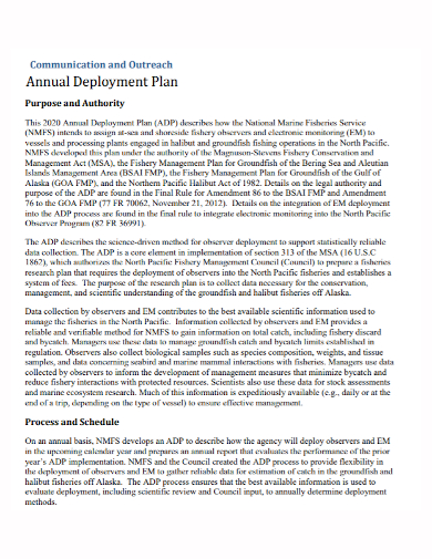 annual deployment communication plan