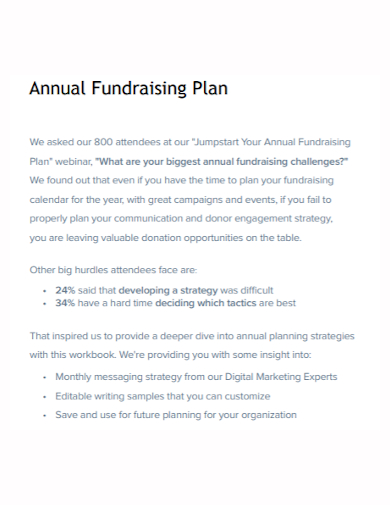 annual fundraising plan