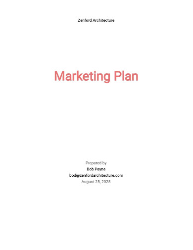 architecture marketing plan