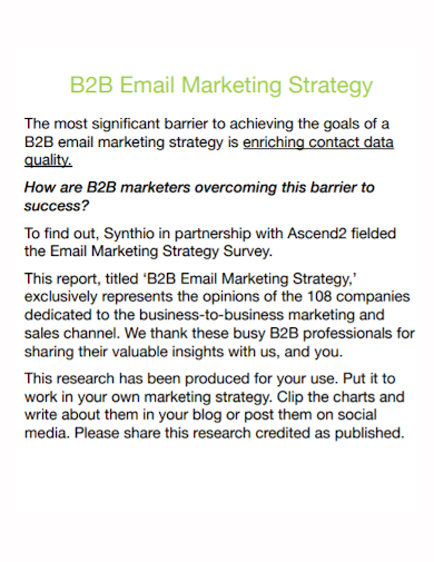 b2b email marketing strategy