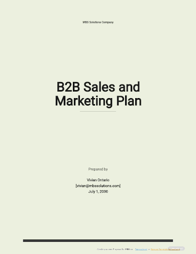 FREE 3  B2B Sales Plan Samples in MS Word Google Docs Apple Pages PDF