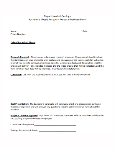 bachelor thesis research proposal