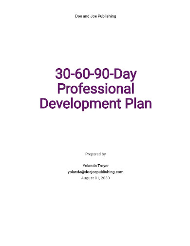 basic 30 60 90 day development plan