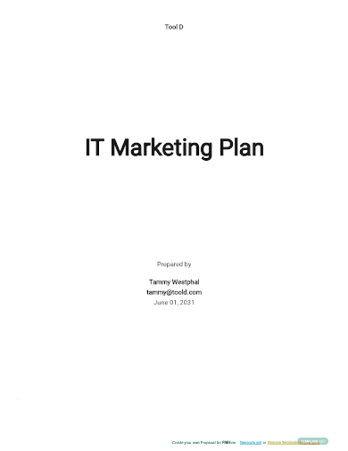 basic it marketing plan template