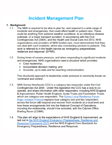 basic incident management plan
