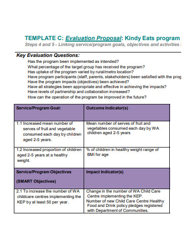 basic program evaluation proposal