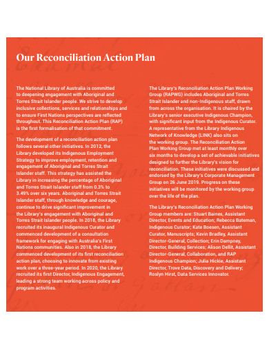 basic reconciliation action plan
