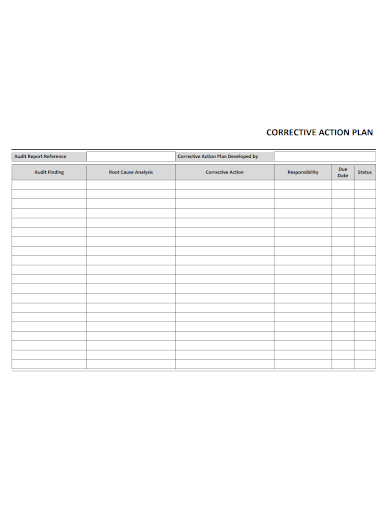 basic root cause corrective action plan