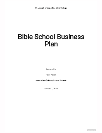 christian school business plan