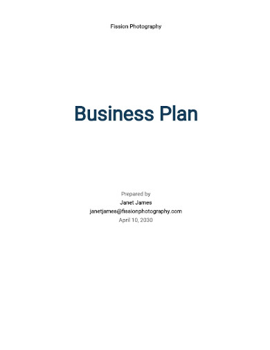 blank business plan