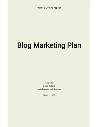blog marketing plan