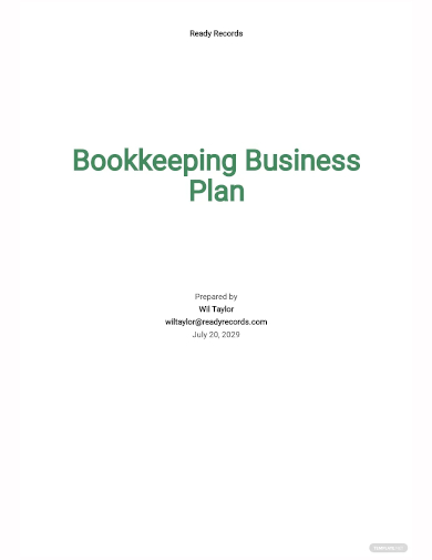 bookkeeping business plan template