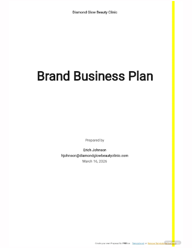 brand business plan template