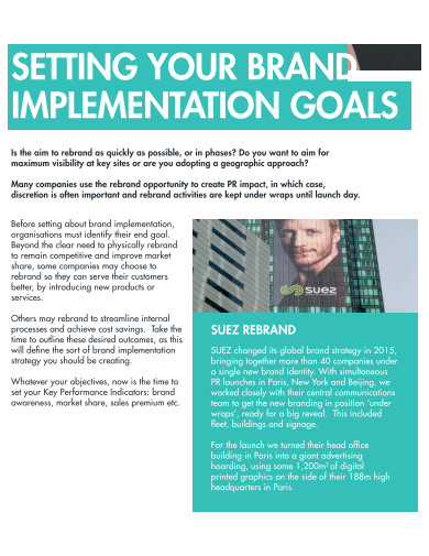 brand implementation plan example