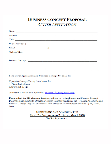 business concept application proposal