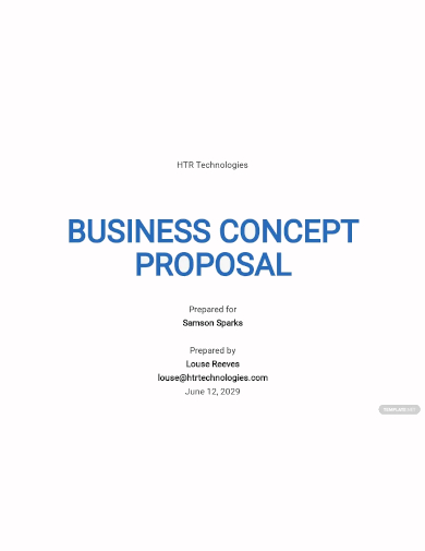 business concept proposal template