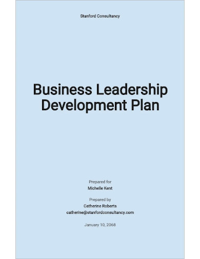business leadership development plan
