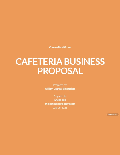 cafeteria business proposal template