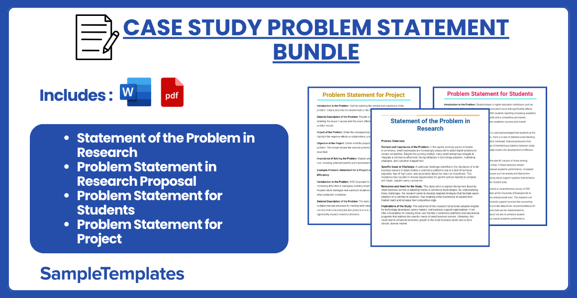 case study problem statement bundle