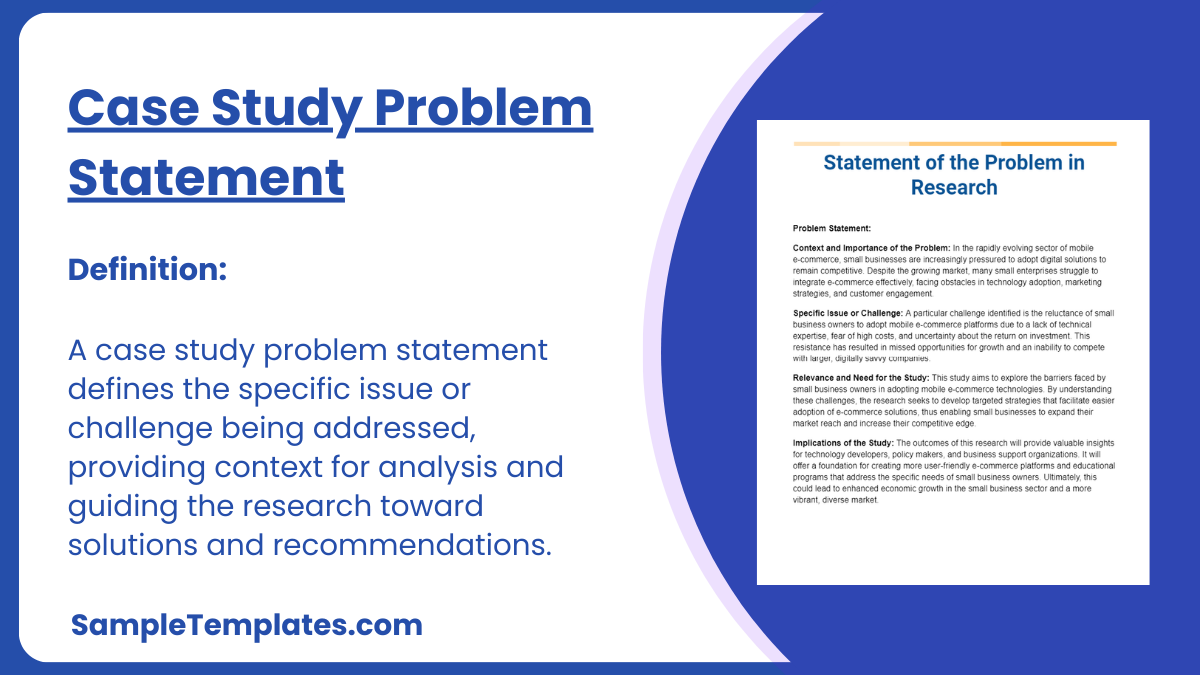 Case Study Problem Statement