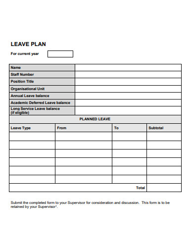 casual leave plan