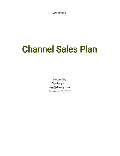channel sales plan