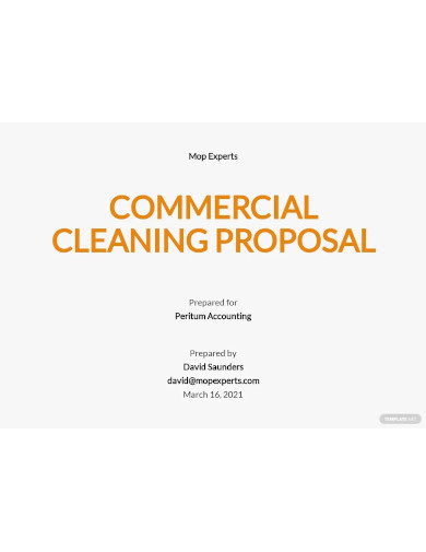 cleaning work proposal