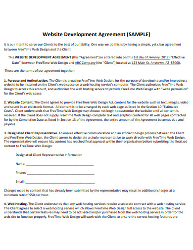 client and web developer agreement