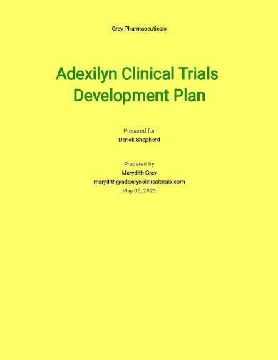 clinical development plan